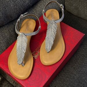 Carlos Santana Pewter Sandals
